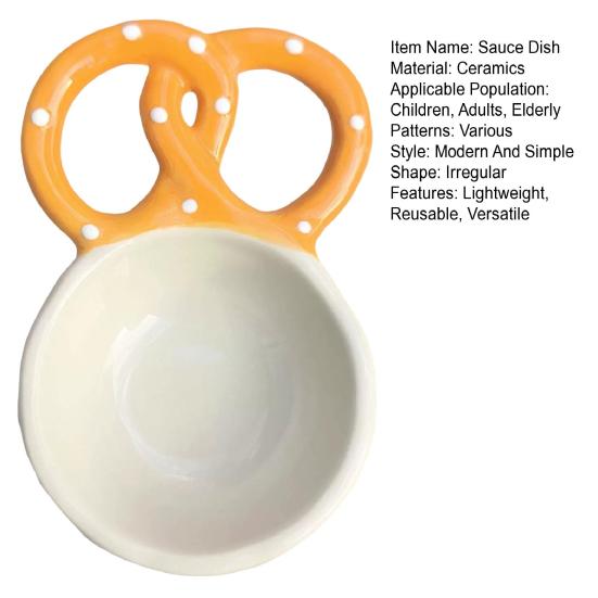 Ceramic Sauce Dishes Creative Bread Baguette Shape Dip Bowls Seasoning Dishes Food Storage Container for Home Restaurants Parties