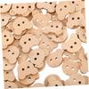 100pcs Wooden Bear Buttons Animal Shaped Unfinished Wood Decorative Buttons Sewing Supplies for DIY Sewing Crafting Scrapbooking