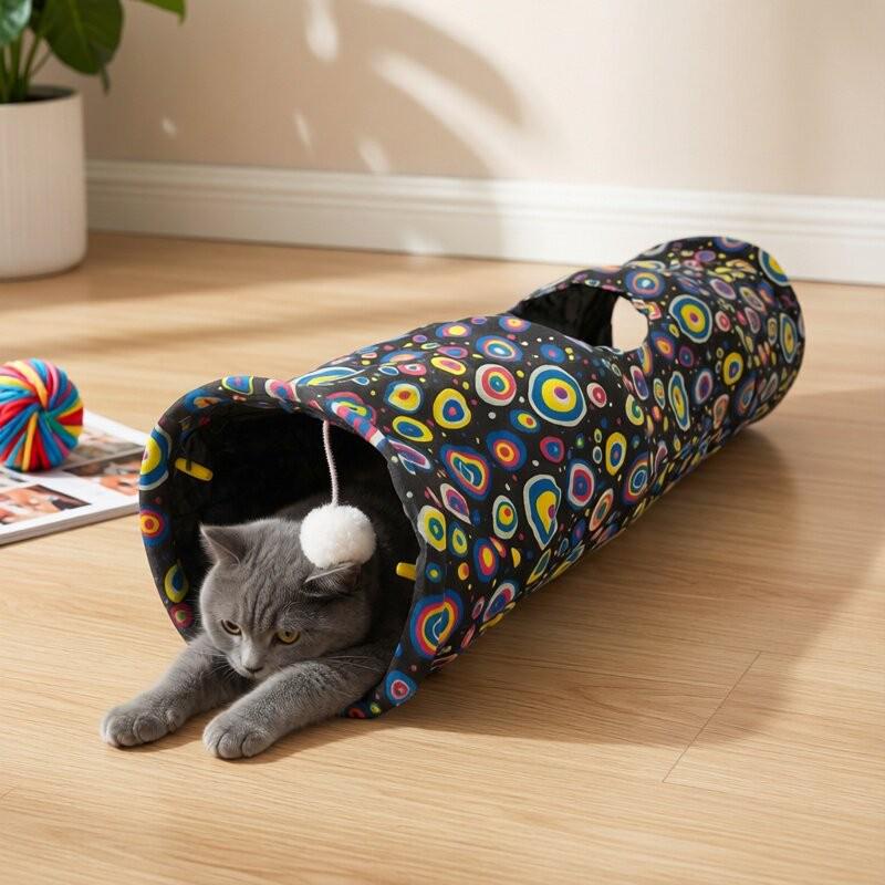 Foldable Cat Tunnel Teaser: Self-Entertainment & Decompression Toy
