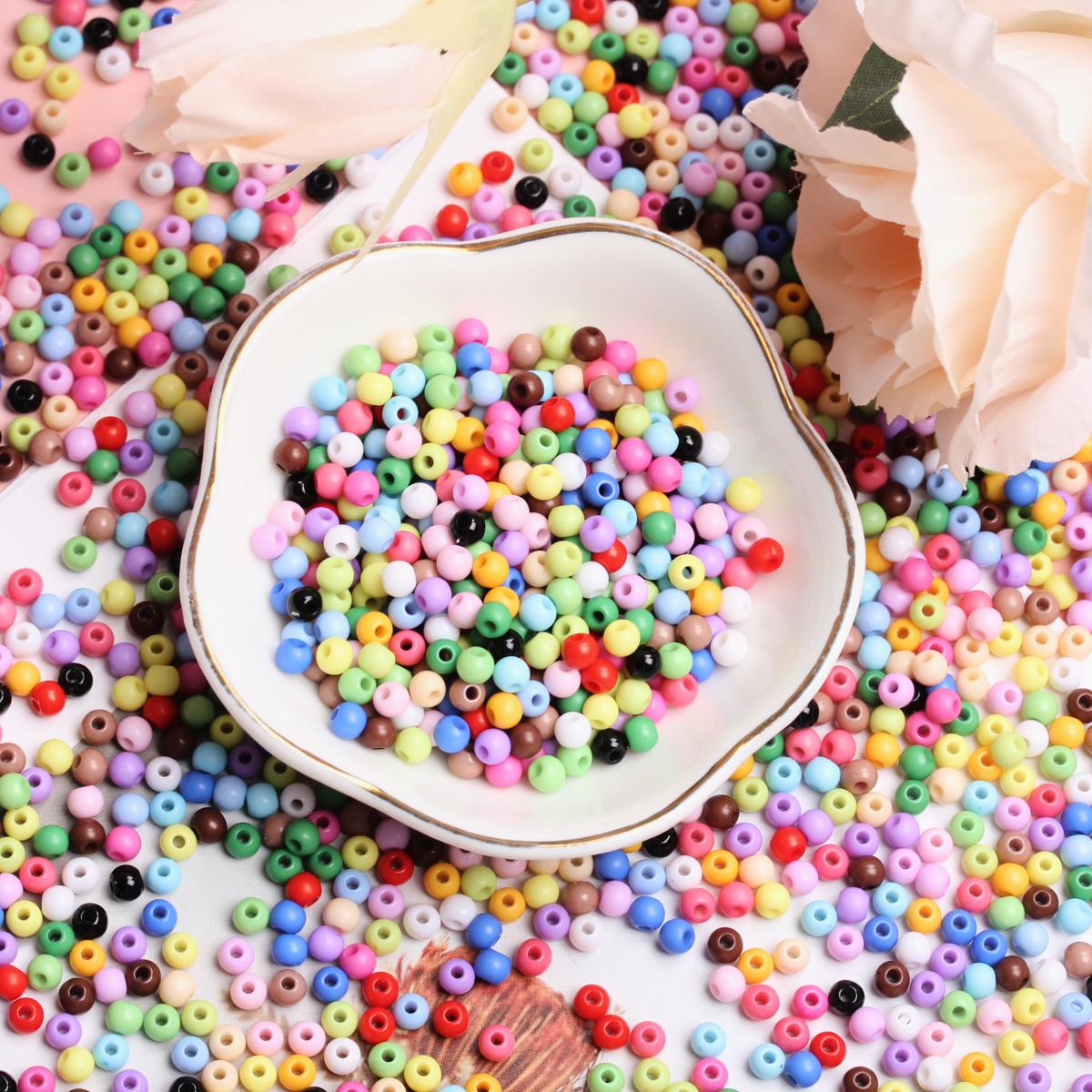 

Creative Findings mini Loose Beads 2000PCS DIY Jewelry Accessories Acrylic beads 4mm
