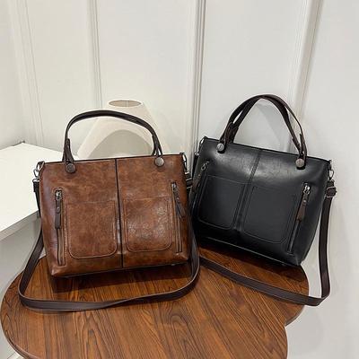 2025 Women's Fashion Retro Oversized Tote & Crossbody Bag