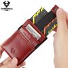 Ladies Wallet First Layer Cowhide Multi-card Slot Leather Anti-degaussing RFID Change ID Card Holder Card Holder