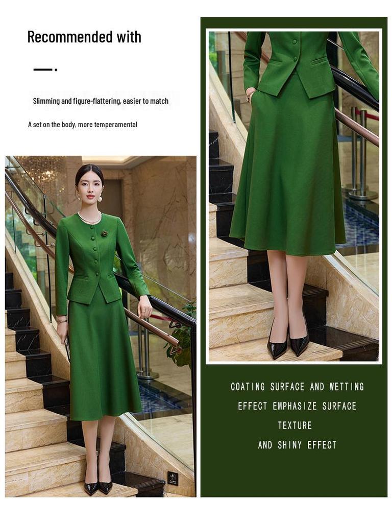 High-End Professional Women's Suit: Elegant Skirt and Blazer for Marketing and Events