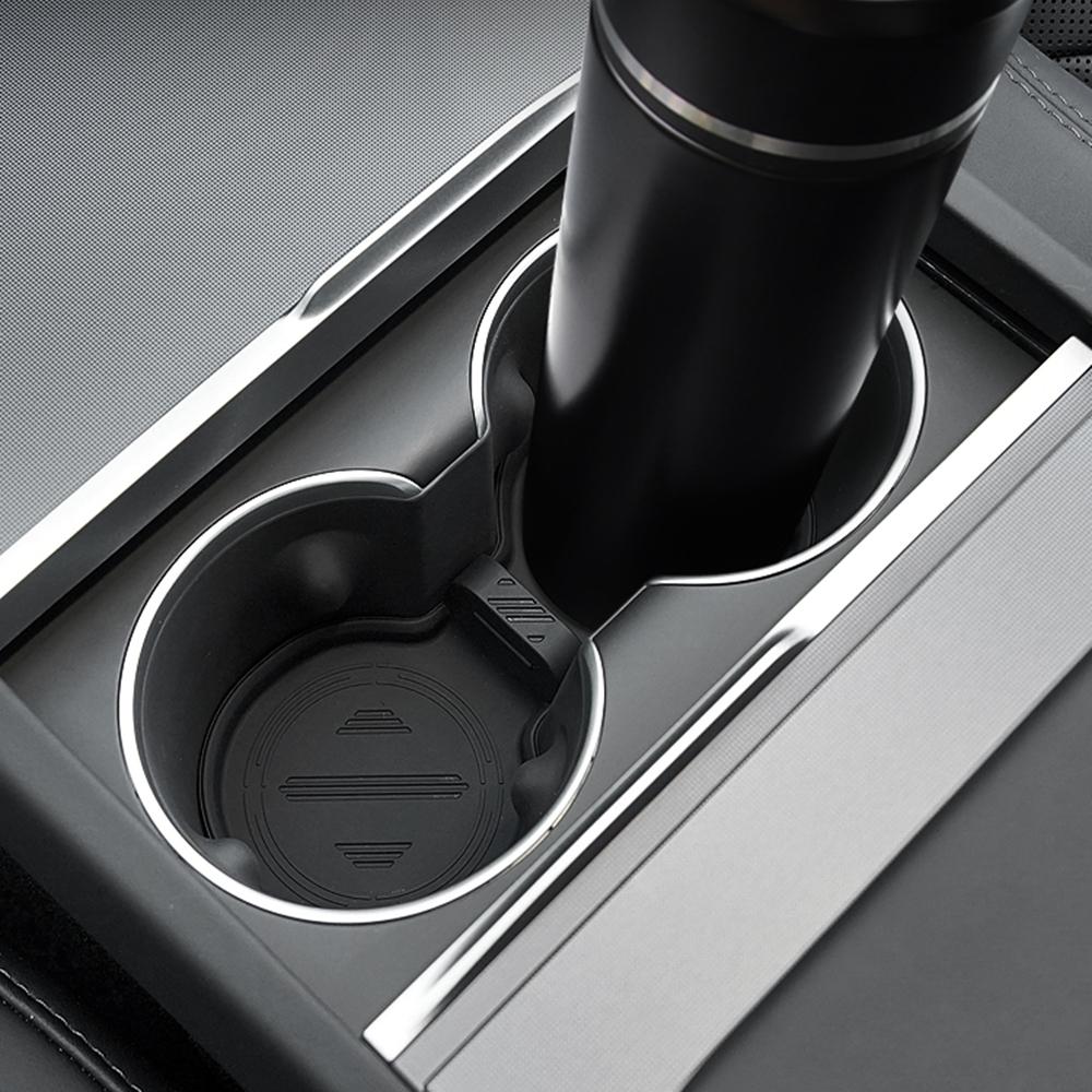 Water Cup Holder Mat For All Tesla Model 3 Model Y Model YL Cup Coaster Pad Center Console Organizer 2021-2027 Car Accessories