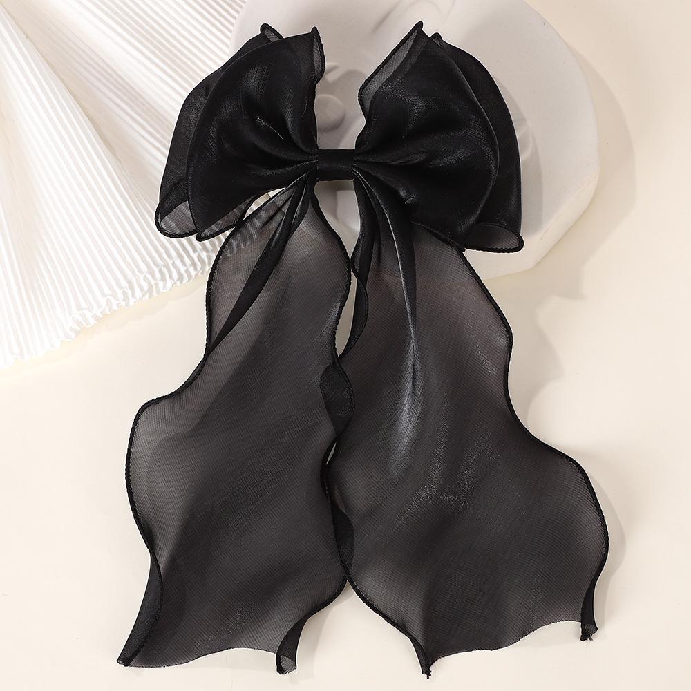 RAINBOW BOWS 1Pcs Cream Colored Bow Hair Clip Super Fairy Back Head Clips Elegant Women Ponytail Fahion Hair Accessories