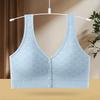 Front Closure Wireless Gathered Vest Style Nursing Bra For Middle Aged Women