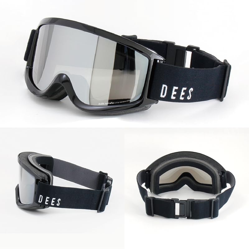 Dees Snowboard Double Japan Helmet UV and Large Ski and Snow UV Protection Goggles, Lens, Fit, Anti-Fog, Compatible, 99% Protection, DNG-2450/2460,