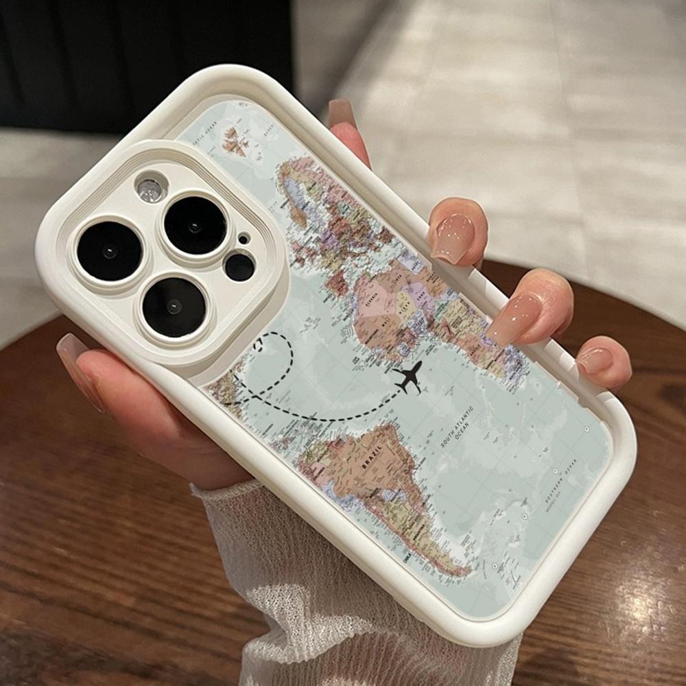 LZ24 Map airplane trajectory art Silicone Phone Case for Xiaomi 11 Lite 5G 14T Redmi 14C 13C A3 Note 12 11 9 10 13 Pro Plus Shockproof Back Cover