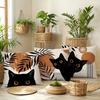 Black Cat Boho Pillow Covers Double-Sided Printed Botanical Terracotta Throw Pillow Cases For Sofa Bedroom Living Room