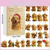 Weihnachts-Adventskalender mit Hundemotiv und Acryl-Tierfiguren zum Verschenken in der Weihnachtszeit