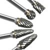 10Pcs 1/8" Shank Tungsten Steel Burr Rotary Drill Bits Tools Cutter Files Set