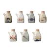 Style Creative with Bamboo Lid Ceramic Cruet Pot Spice Jar Condiment Container Seasoning Box