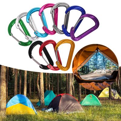 2 Pcs Spring Snap Clip Hooks D Rings Clip Hook Carabiner Clip Keychain Clip Climbing Carabiner Mountaineering Buckle