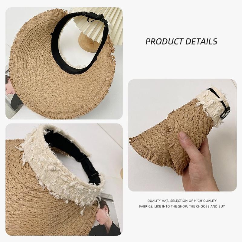 Sombrero de sol de verano protección UV plegable borde áspero alero grande protección solar sombrero mujeres
