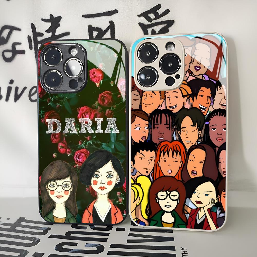 Cute Cartoon DariaS Phone Case for Iphone 17 Air 16 15 14 12 11 13 Pro Max Mini Se Puls Glass Cover