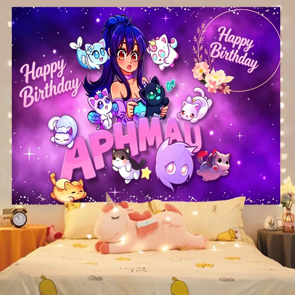Aphmau Gatti Carini Banner Sfondo Scena Super Decorazione Banner Sfondo baby shower