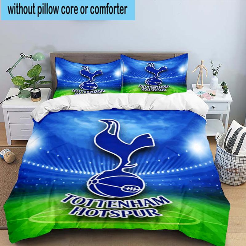 Set Biancheria da Letto Stampato Design Tottenham Hotspur F.C. 3 Pezzi Chiusura Copripiumino Include 1 Copripiumino & 2 Federe Set Biancheria da Letto Decorazioni per la Casa Regali