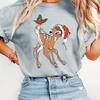 Ladies Bambi Christmas Tshirt All Season Pure Cotton Casual Fashion Suitable for Both Unisex and Women
