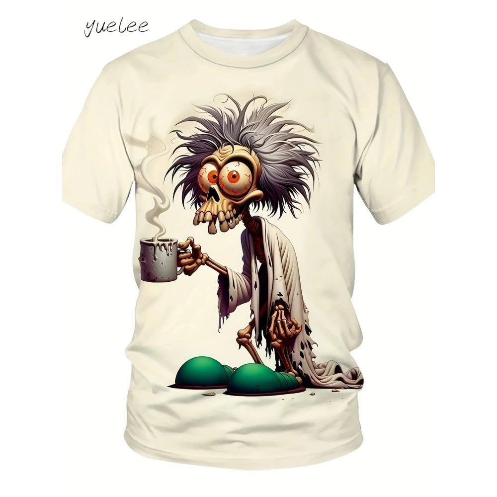 Funny Printed T-Shirt Men's Summer Outdoor Men's Short Sleeve Fashion Cute Men's Tops