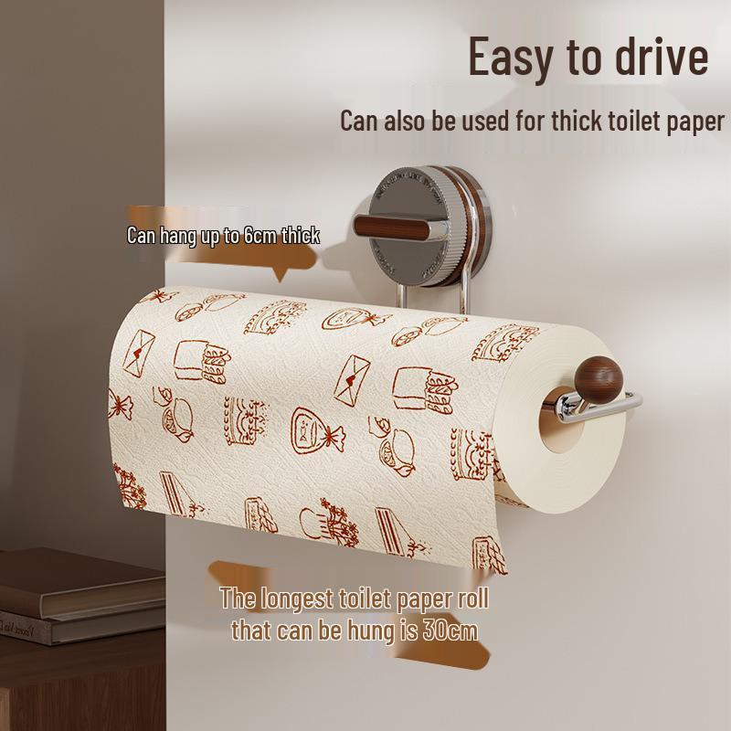 Suction Cup Wall Mount Cling Film & Paper Towel Holder