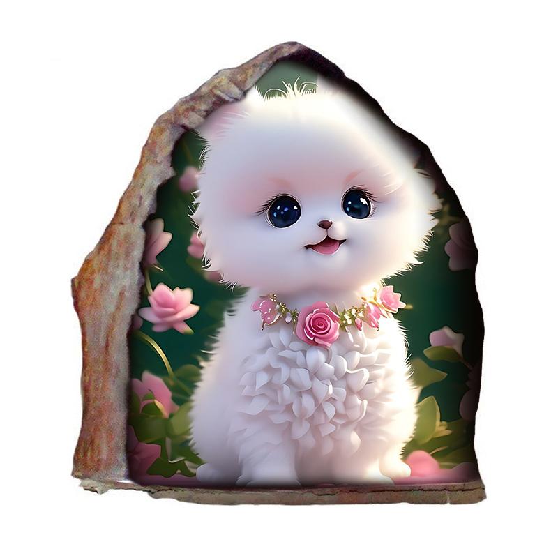 Morsomt Pomeranian Dog Hole Sticker på bilen Vinyl Decal Vanntett Dekor Bil Stickers