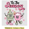 Santa Claus Christmas Tree and Reindeer Heat Transfer Sticker DIY Clothing Sewing Supplies Christmas Short Sleeves Patches