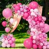 Pink Red Balloon Garland Arch Kit Happy Birthday Party Decoration Kids Wedding Birthday Balloon Latex Baloon Baby Shower Decor