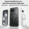 For Google Pixel 9a Case Compatible with MagSafe TPU+Acrylic+Metal Kickstand Matte Phone Cover