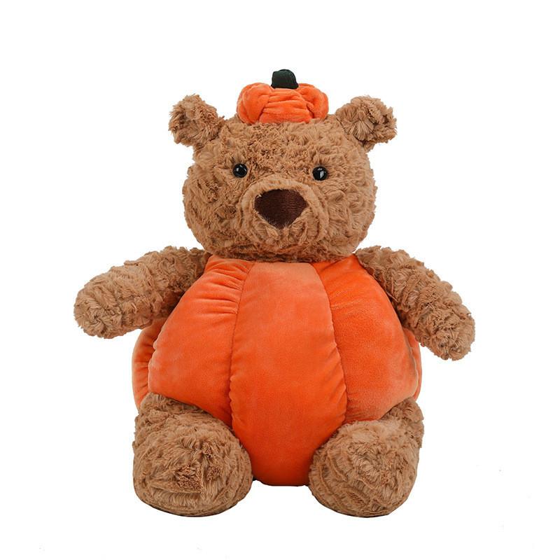 Cute Bear Pig Plush Toy With Detachable Pumpkin Decor Design Children Toys For Kids And Girls