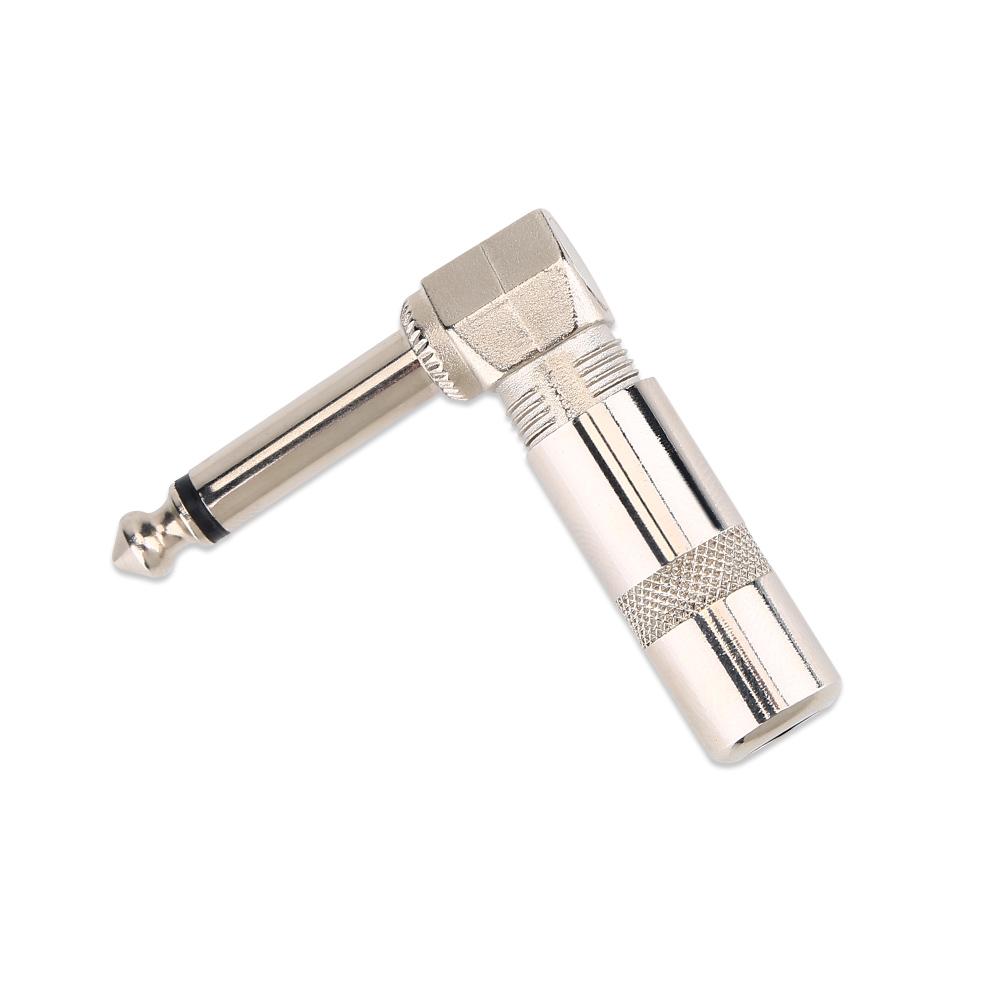 3Pcs 6.3mm 1 4inch L Type Instrument Audio Microphone Cable Connector Right Angle Plug Jack