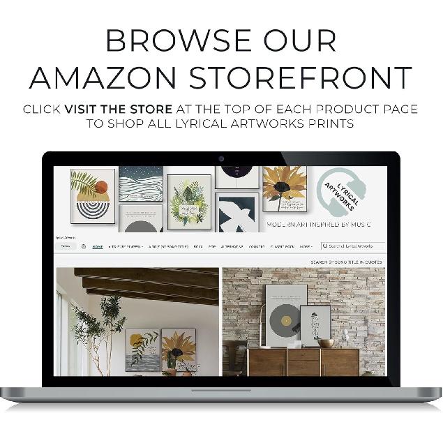 Song Lyrics Wall Art Print, Blue Vinyl Record Player Music Lyric Spiral Artwork, Personalized Poster For Living Room Bedroom Apartment Dorm Gift Idea