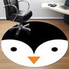 1pc Penguin Chick Office Round Area Rug, Indoor Mat Suitable For Office, Under Office Chairs Bedroom Living Room Home Decor, Room Deco161
