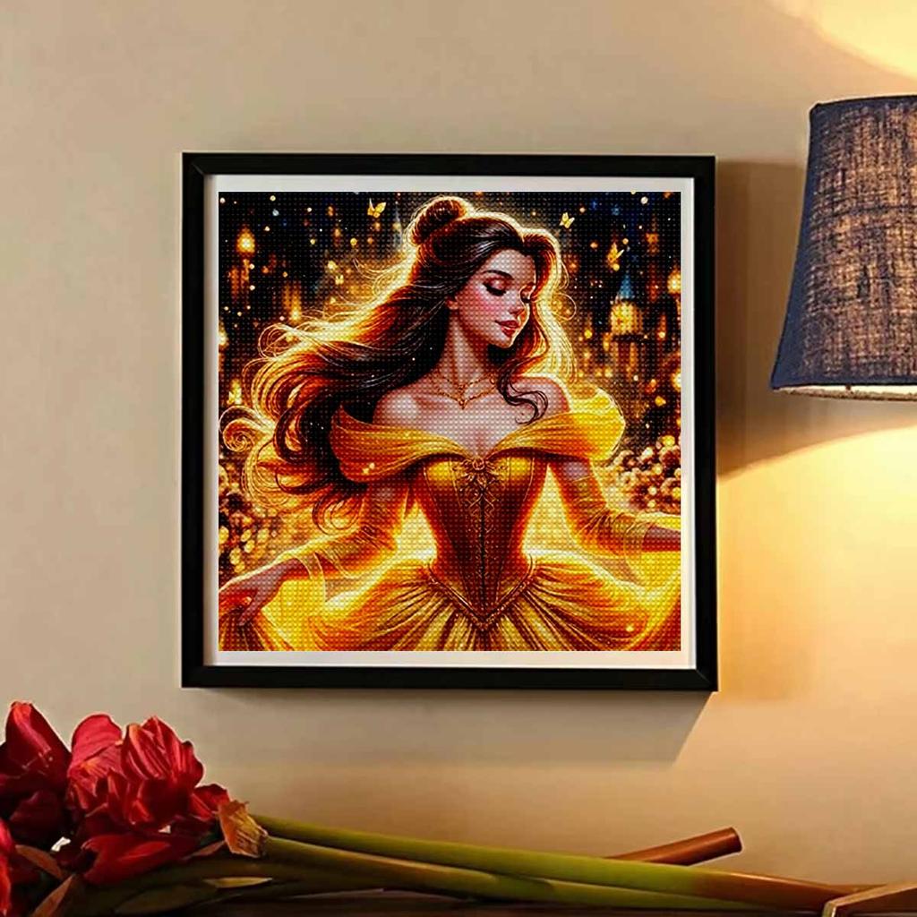 DIY Diamond Painting Round Diamond The Beautiful Rapunzel Full Diamond Mosaic Home Decoration Painting Cross Stitch Kit