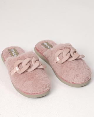 Chaussons avec chaîne Inblu EK10H 36 fourrure rose