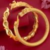 Armlet Dragon and Phoenix Bracelets Zinc Zinc Alloy Bride Wrist Jewelry Chinese Style Golden Bangle  Daily