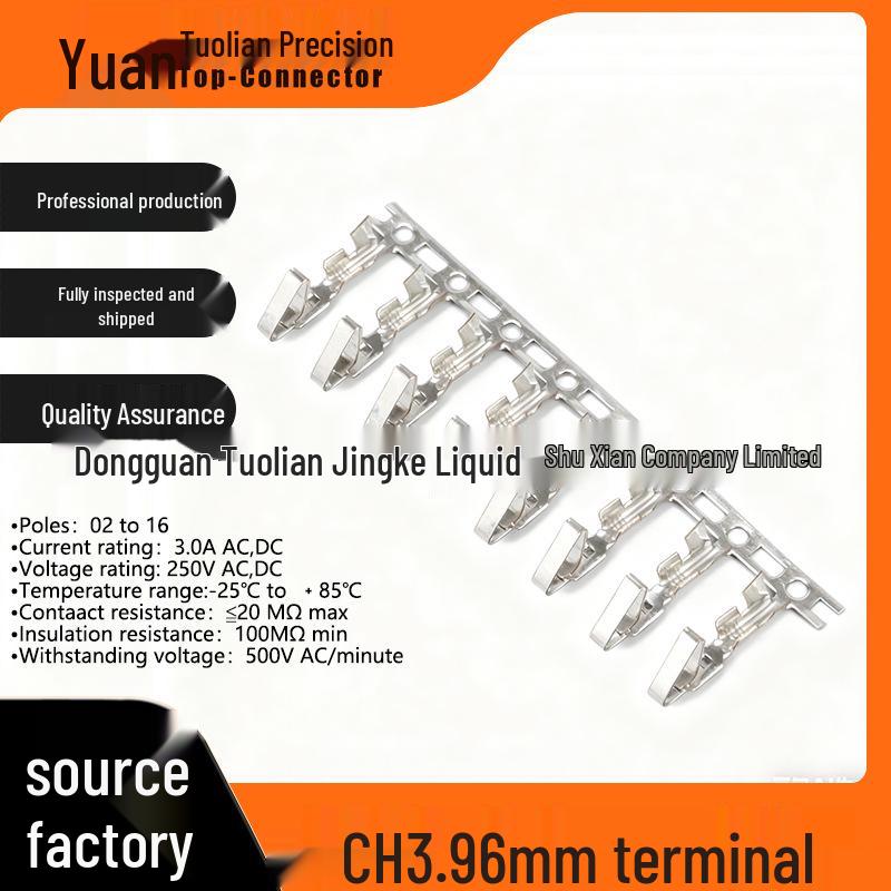 CH3.96-T Spring Terminal Connector, Plastic Housing, Y Seat, Wiring Terminal Hole.