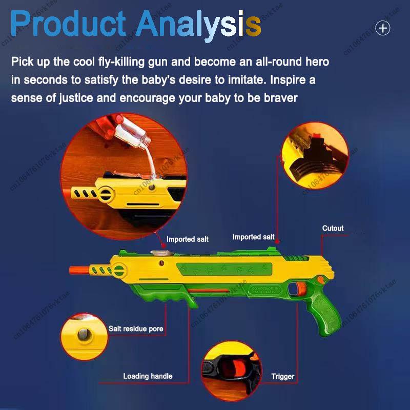 Nový model pištole na muchy a komáre 3.0 Darček ku Dňu detí Soľná pištoľ Sgun Hračka pre dospelých Pištoľ na komáre a muchy