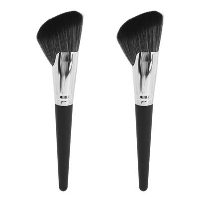2pcs Sickle Contour Brush Soft Hair Wooden Handle Makeup Shading Brush Cosmetic Tool for Makeup