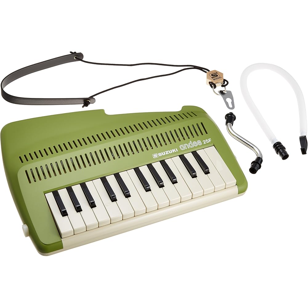 

SUZUKI Andes 25F Keyboard Recorder: A keyboard instrument that can play flute sounds and chords. Green.