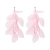 Less Heart Temperament Fringed Fabric Earrings, Handmade Niche Long Fairy Earrings
