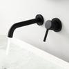Gun Gray Bathroom Sink Faucet Brass Wall Mounted Mixer Hot & Cold Basin Tap Single Handle Brushed Gold/Gold/Black/Chrome