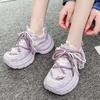 Fashion sports lace-up muffin platform dad shoes women's 5 spring new small height increase casual sports shoes