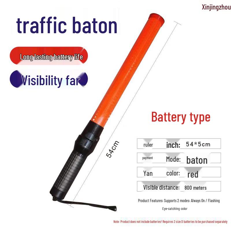 LED Traffic Safety Wand & Stop Sign Paddle