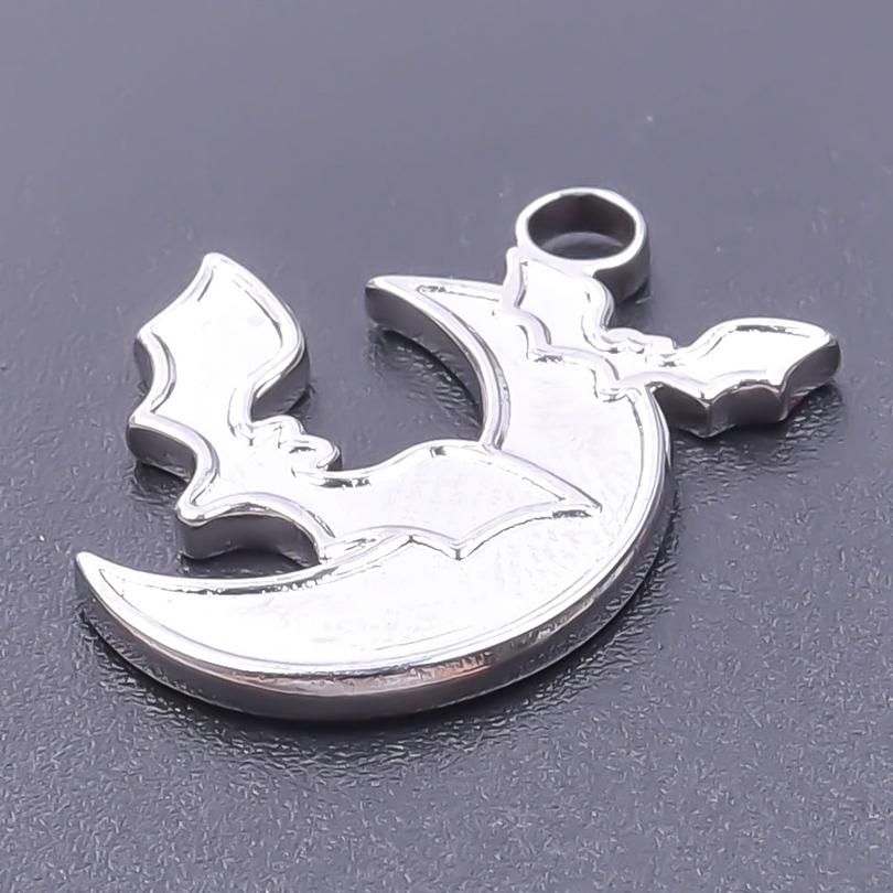 No Fade Titanium Pendant Skull Fire Heart Charm In Bulk DIY Stainless Steel Charms For Jewelry Making Necklace Keychain Earrings