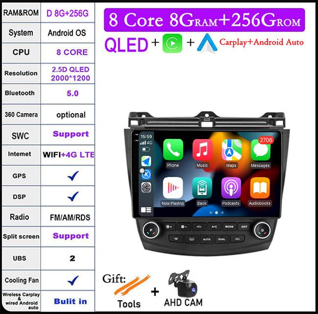 9 lnch For Honda Accord 7 2003-2007 DSP/Screen Car Radio Multimedia Video Player Navigation GPS Stereo Auto Head Unit BT