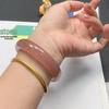 Mongolian Purple Chalcedony-Style Flat Strip Bracelet