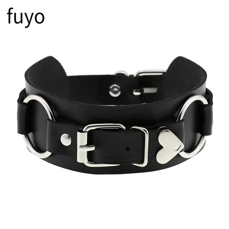 Punk Black Bell Lock PU Leather Necklaces for Women Cosplay Rock Geometry Rivet Collar Choker Necklaces Festival Jewelry