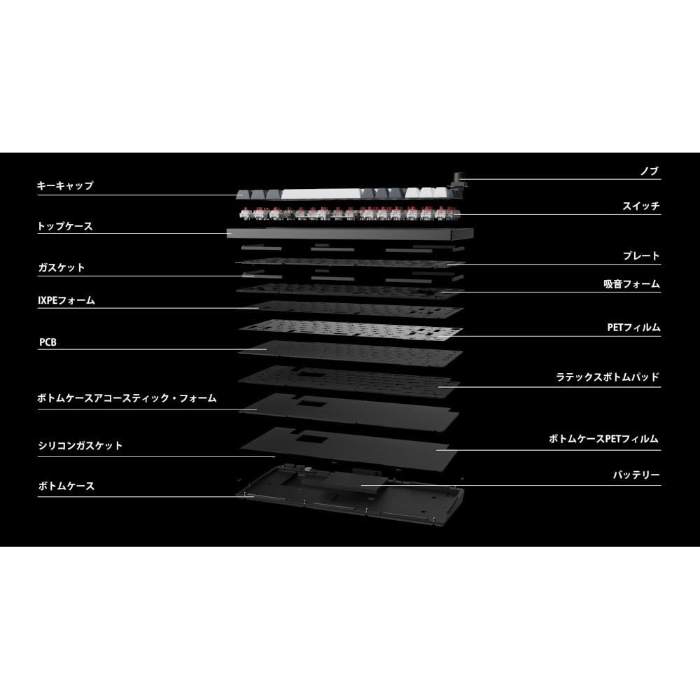 Q1 Max wireless custom mechanical JIS RGB hot swap compatible Gateron Jupiter mechanical Windows Linux compatible Gateron Jupiter mechanical red axis