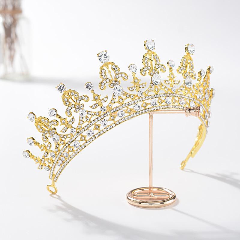 Gorgeous Bride Crystal Crown Retro Wedding Headwear Auditorium Photography Wedding Hair Accessories