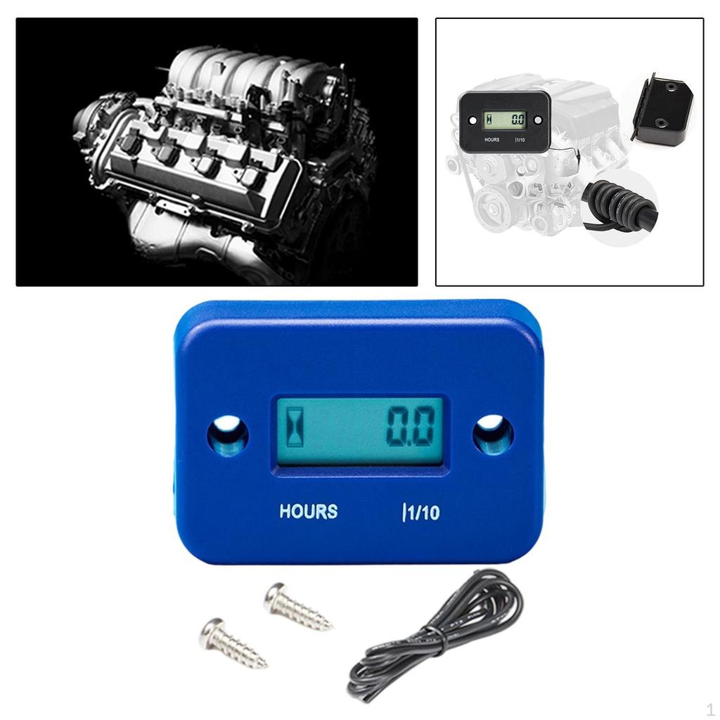 Inductive Hour Meter Motorcycle Lightweight Waterproof Multifuntional for Motorbike